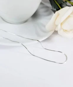 Dây chuyền Nam PMJ  bạc sợi mì thuôn trơn cá tính